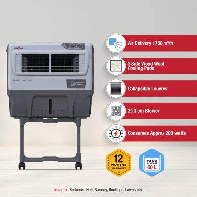 Kenstar Double Cool Dx Air Cooler - 60L, Grey Colour