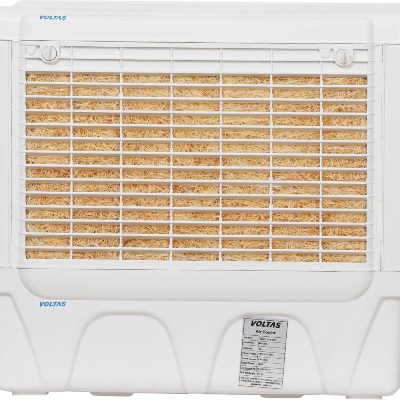 VOLTAS Wind Eco 52 Litres Window Air Cooler (With Trolley, 4810369, White)
