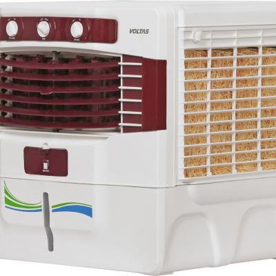 VOLTAS Wind Eco 52 Litres Window Air Cooler (With Trolley, 4810369, White)