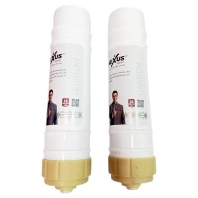 Sediment Inline Filter + Carbon Inline Filter Nexus | Pack of 2 | Compatible with All RO Purifiers | Removes Chlorine, Odor, Dirt & Rust | Easy DIY Fit