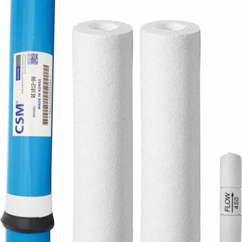 CSM 80 GPD RO Genuine Membrane,FR 450 with Set of 2 PP Filter Combo Offer