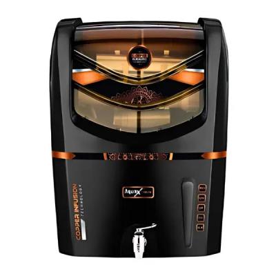 AQUAKNOT Crux 7-Stage Water Purifier with RO, UV, Alkaline, TDS Controller, Black and Copper Design| 1 Yr warranty( Motor + SMPS)