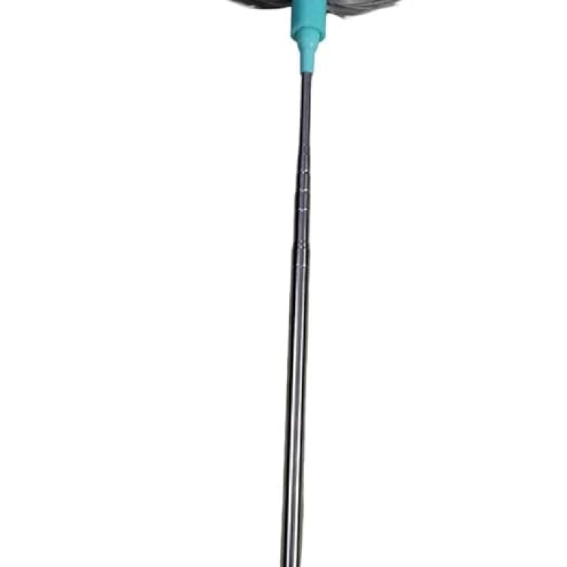 SHAGUN Lotus Jala – Extendable Telescopic Ceiling & Fan Duster with Soft Bristles and Steel Rod, Sea Green Handle