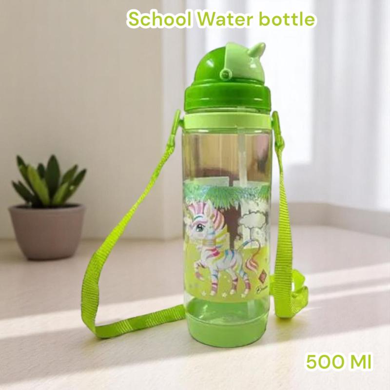 Raja 500 ml Water Bottle for Kids (Set of 1, Green)