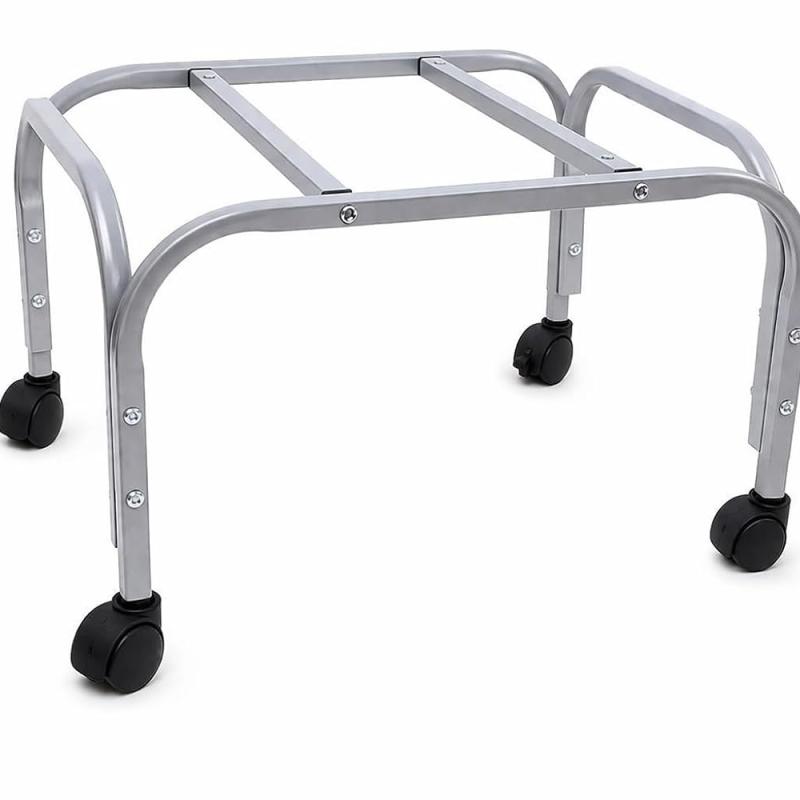 Cooler Stand with Wheels Heavy Duty Metal Cooler Trolley | 100kg Load Capacity | 360° Rotating Wheels | Rust-Resistant White Finish | Movable Air Cooler Stand for Home & Outdoor | (White)