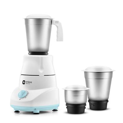 Orient Electric Kitchen Klassic Longer life motor | ABS body | SS Jars | Uniform Grinding 500 W Mixer Grinder  (Kitchen Klassic | 3 Jars | White, Turquoise Blue)