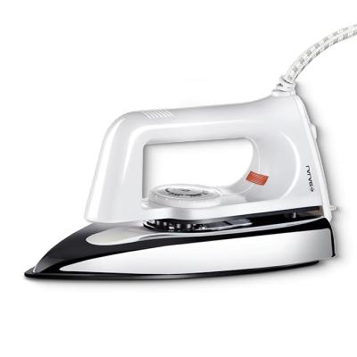 Bajaj Popular Plus 750W Dry Iron | Advanced Soleplate and Anti-Bacterial German Coating Technology | Lightweight | Cool Touch Handle | 360 Degree Swivel Cord | 2 Yr Warranty 【White】