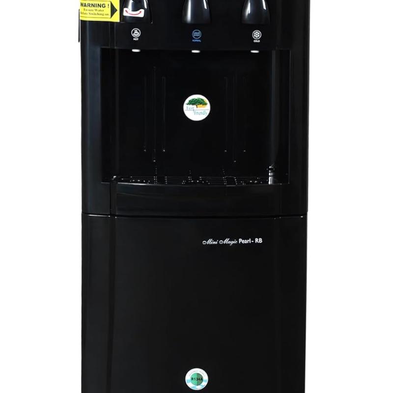 Voltas Pearl RB Hot, Cold and Normal Floor Standing Water Dispenser (Black), 15L