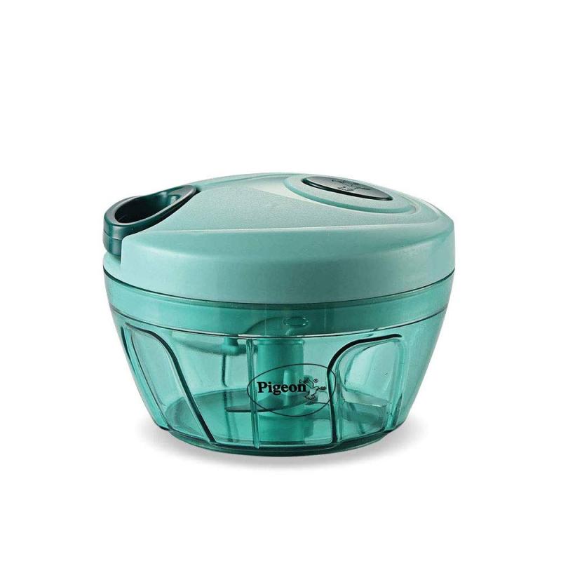 Pigeon by Stoverkraft Handy Mini Plastic Chopper with 3 Blades, Green