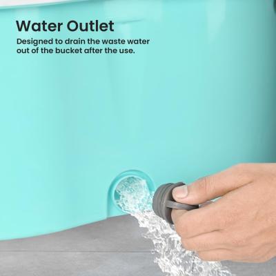 Shagun Eco Spin Mop | Stainless Steel Handle, 360° Spin Bucket Mop for Home & Kitchen