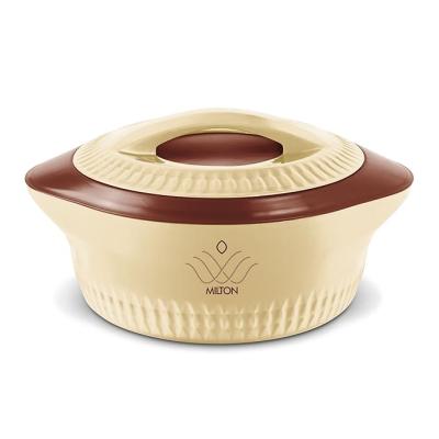 MILTON Royal 2000 Insulated Inner Stainless Steel Casserole, 1.8 litres, Brown | BPA Free | Food Grade | Easy to Carry | Easy to Store | Ideal for Chapatti | Roti | Curd Maker
