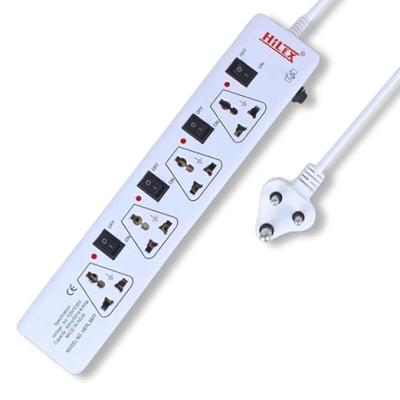 Hilex Extension Cord 4 Socket + 4 Switch with Fuse 2.7 Meter Wire LED Indicator, Individual Switches & Universal Sockets Extension Cord HEPL6677