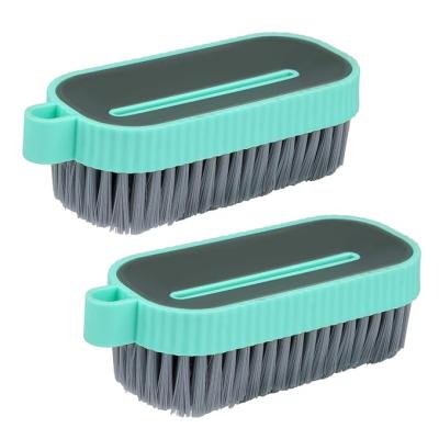 SHAGUN Plastic Cloth Washing Brush Durable Hard Bristle Scrubber for Laundry & Fabric Cleaning | Ergonomic Grip for Easy Cleaning |( Pack of 2)