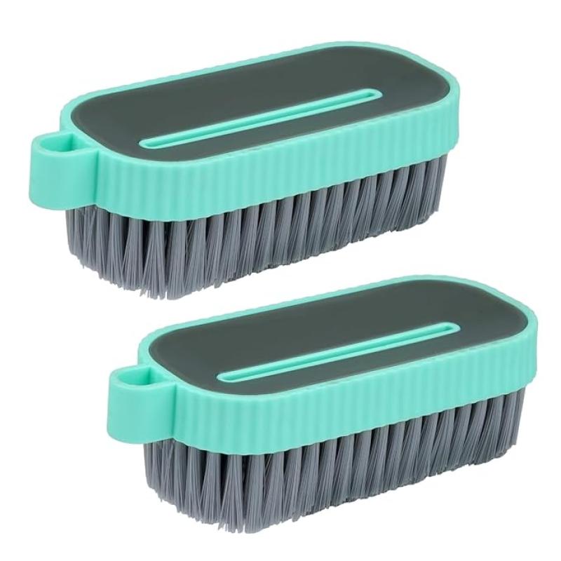 SHAGUN Plastic Cloth Washing Brush Durable Hard Bristle Scrubber for Laundry & Fabric Cleaning | Ergonomic Grip for Easy Cleaning |( Pack of 2)