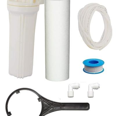 AQUAKNOT Pre Filter Housing Kit with Spun Filter Spanner Teflon Pipe 2 m for All Type of Ro Water Purifiers Pre Filter Housing (White)