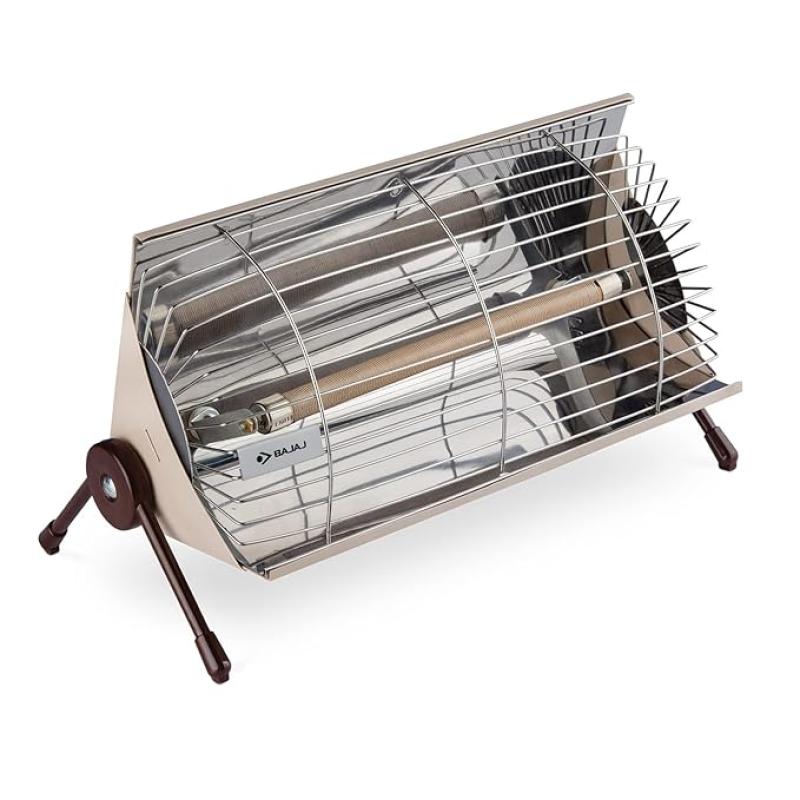 Bajaj Minor 1000 Watts Radiant Room Heater | ISI Approved | Radiant Warmth | Convenient & Elegant | Reliable & Safe | 2 Yr Warranty 【White】