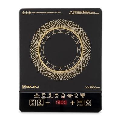 Bajaj ICX 190FS Induction Stove | 1900 Watts | Voltage Pro | Feather Touch Controls | 9 Preset Menu | Digital Display | 1 Yr Warranty 【Black】