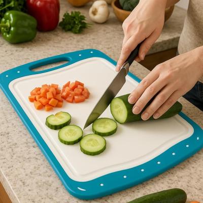 Max Senso Veggies Chopping Board, Kitchen Cutting Board with Non-Slip Edge, White and Green( colour may vary )