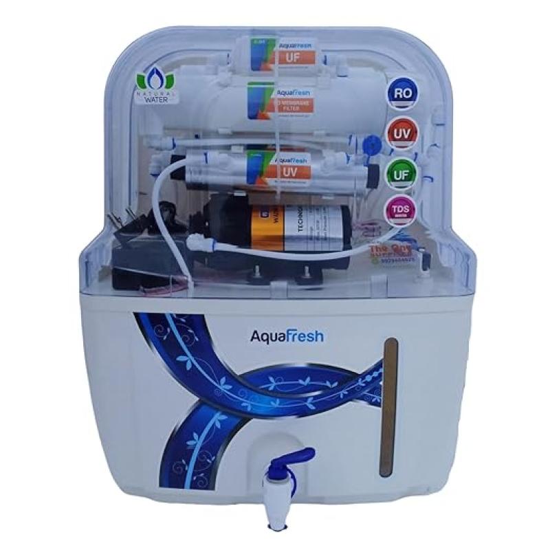 AQUAKNOT Aqua Fresh Swift Automatic RO Water Purifier 6 Stage Protection RO+UV+UF+TDS Adjuster Multi Stage Technology for Home and Office -15 Liter (Made In India)| 1 Yr warranty