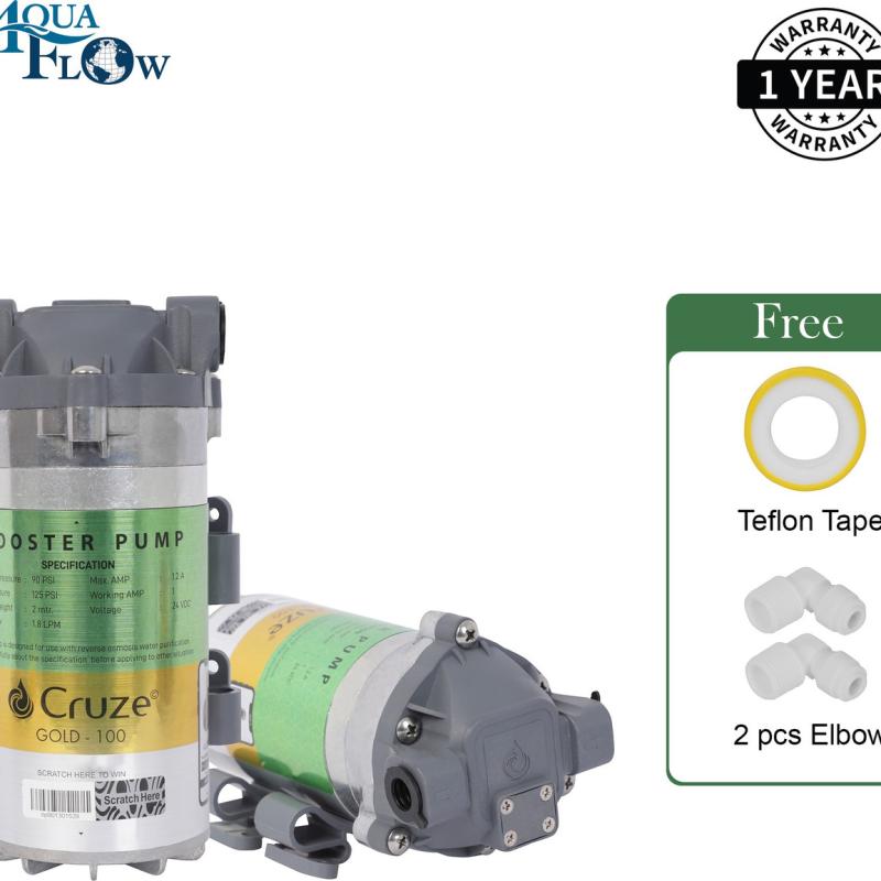 AQUAKNOT Cruze RO Booster Pump 100GPD Diaphragm Water Pump  (0.1 hp)