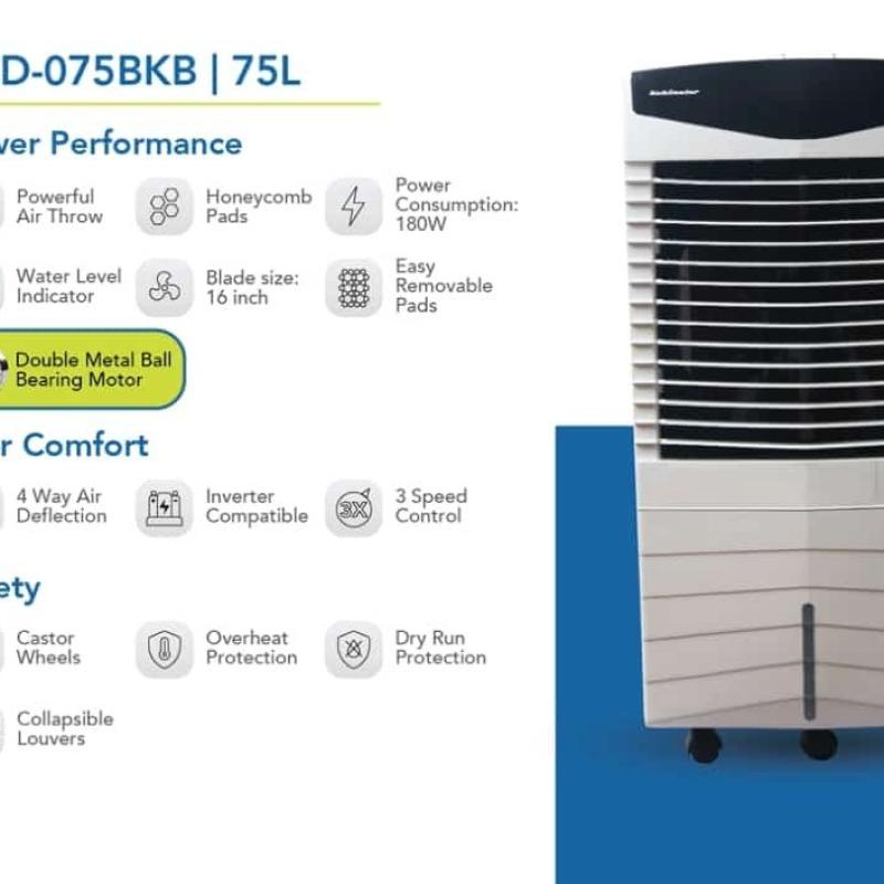 KELVINATOR DESERT COOLER 75L KJCD075BKB